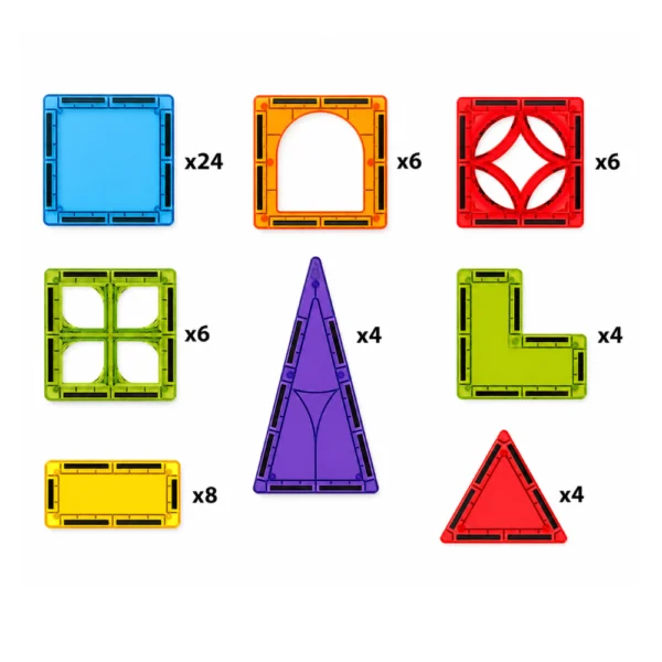 Bloques Magnéticos 62 Piezas Juego Didáctico 3D Imantado