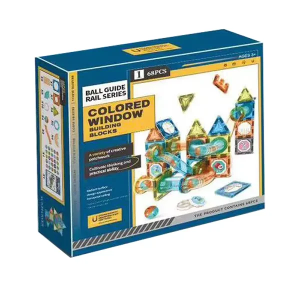 Bloques Magnéticos 68 Piezas Tobogán 3D con Stickers