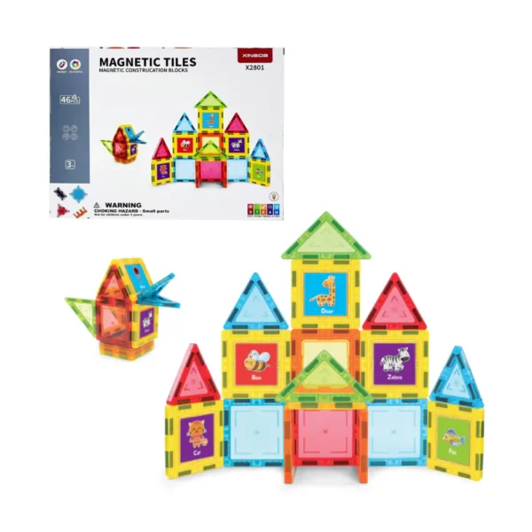 Bloques Magnéticos 46 Piezas Juego Didáctico 3D Imantado