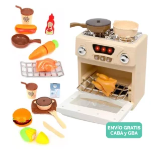 Set Cocina Infantil con Horno, Sonido, Luz y Accesorios 