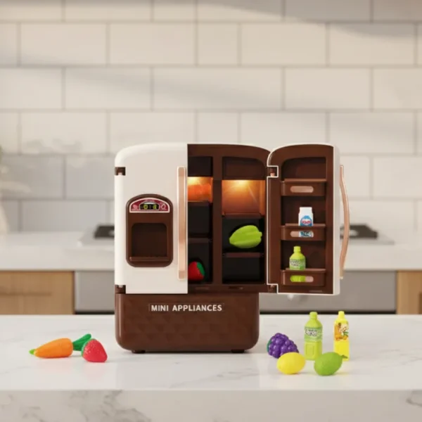 Heladera Infantil de Juguete con Luz, Sonido y Accesorios