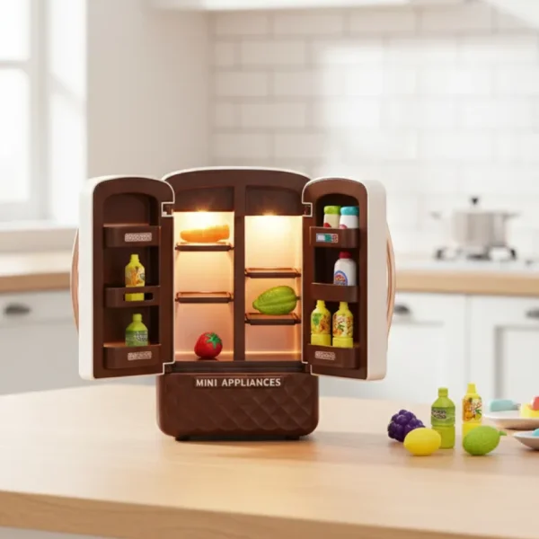 Heladera Infantil de Juguete con Luz, Sonido y Accesorios