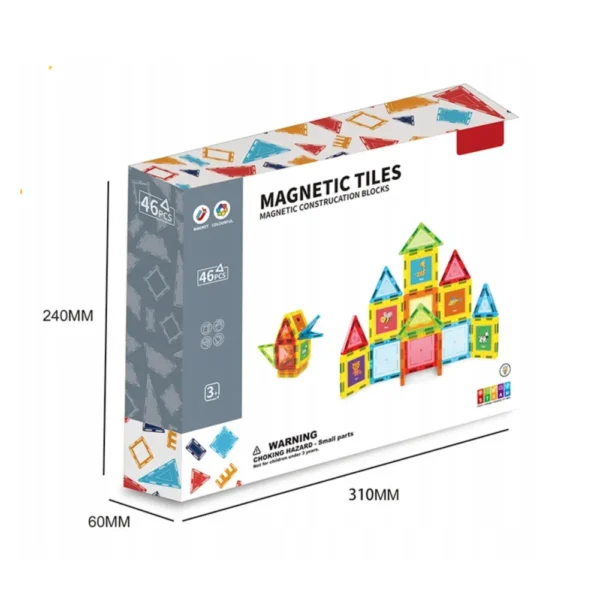 Bloques Magnéticos 46 Piezas Juego Didáctico 3D Imantado