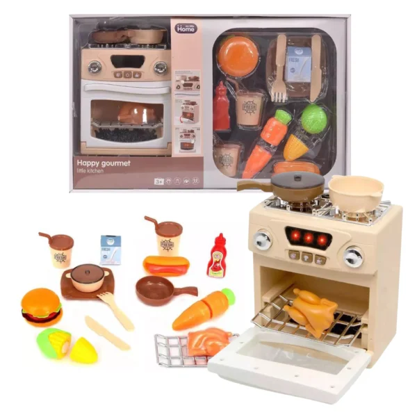 Set Cocina Infantil con Horno, Sonido, Luz y Accesorios 