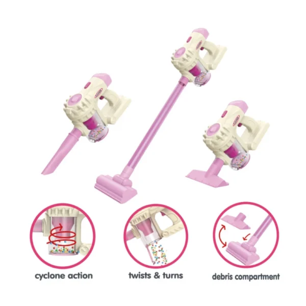 Aspiradora de Juguete 3 en 1 con Luz, Sonido y Accesorios