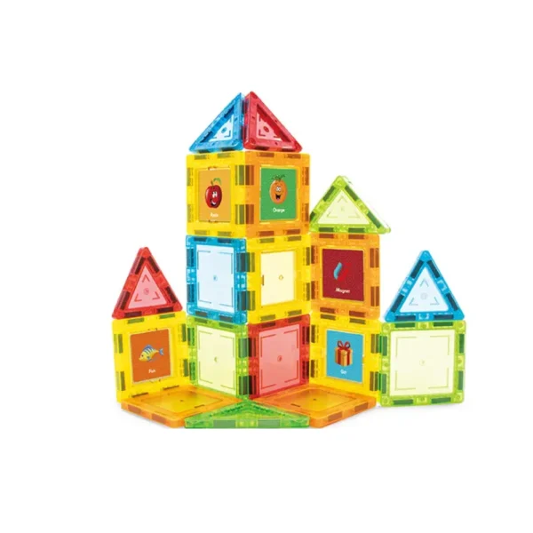 Bloques Magnéticos 46 Piezas Juego Didáctico 3D Imantado