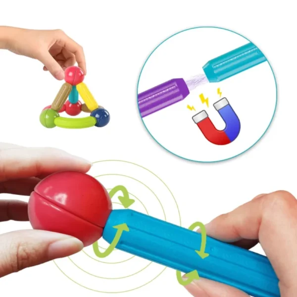 Bloques Magnéticos para Armar – Set de 84 Piezas con Tubos, Codos y Conectores 3D