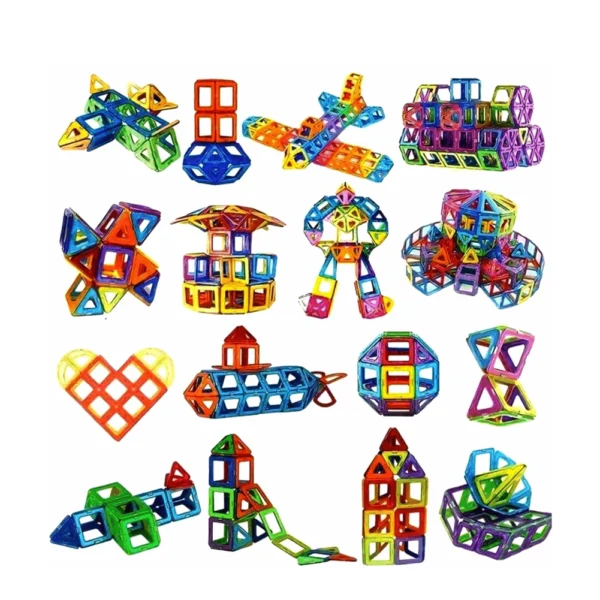 Bloques Magnéticos 62 Piezas Juego Didáctico 3D Imantado