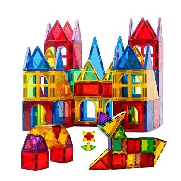Bloques Magnéticos 62 Piezas Juego Didáctico 3D Imantado