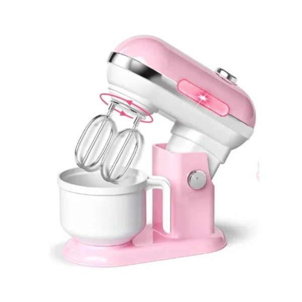 Batidora De Juguete Rosa con Luz, Movimiento y Accesorios