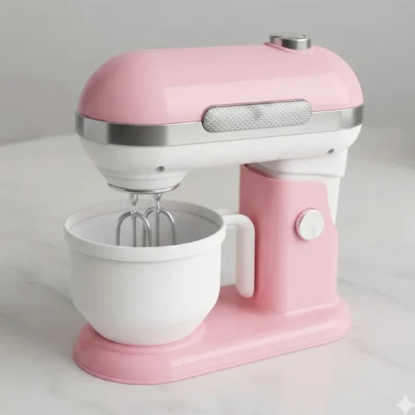 Batidora De Juguete Rosa con Luz, Movimiento y Accesorios