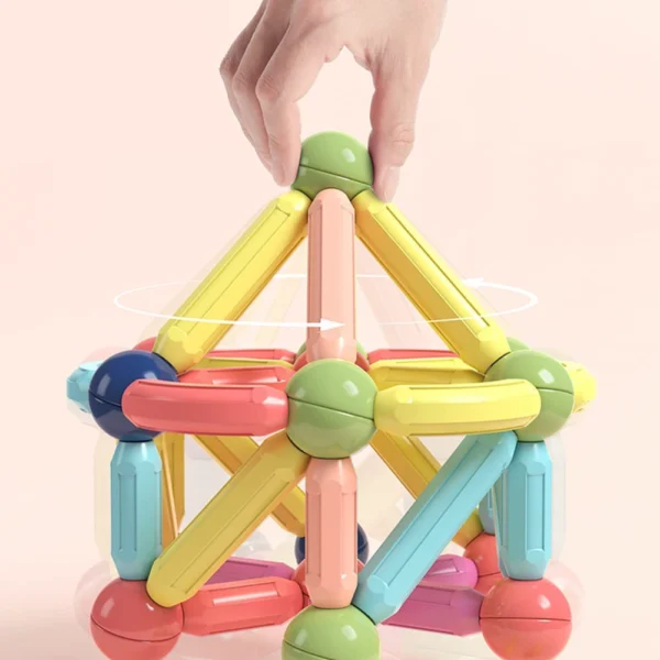 Bloques Magnéticos para Armar – Set de 84 Piezas con Tubos, Codos y Conectores 3D