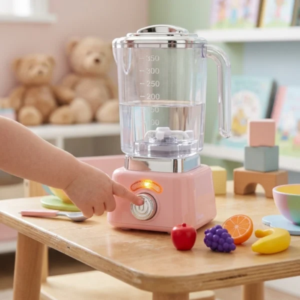 Licuadora de Juguete Rosa con Luz y Movimiento realista