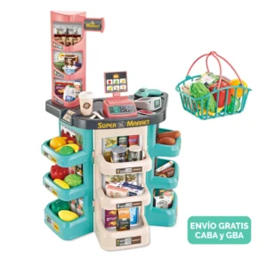 Supermercado Infantil 47 Piezas con Caja Registradora, Luz y Sonidos