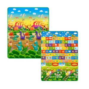 Alfombra Didáctica Bebe Reversible DINOSAURIOS - ABECEDARIO 180×150 cm y 0,5 cm Grosor