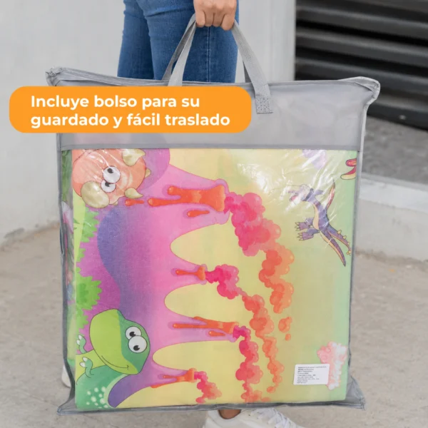 Alfombra Didáctica Bebe Reversible DINOSAURIOS - ABECEDARIO 180×150 cm y 0,5 cm Grosor