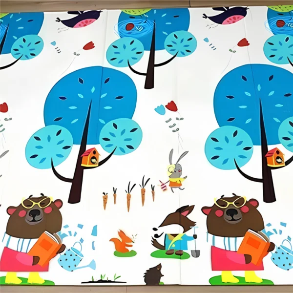 Alfombra Antigolpes Bebe Reversible OSA LEYENDO- JIRAFA 200×180 cm y 1 cm Grosor