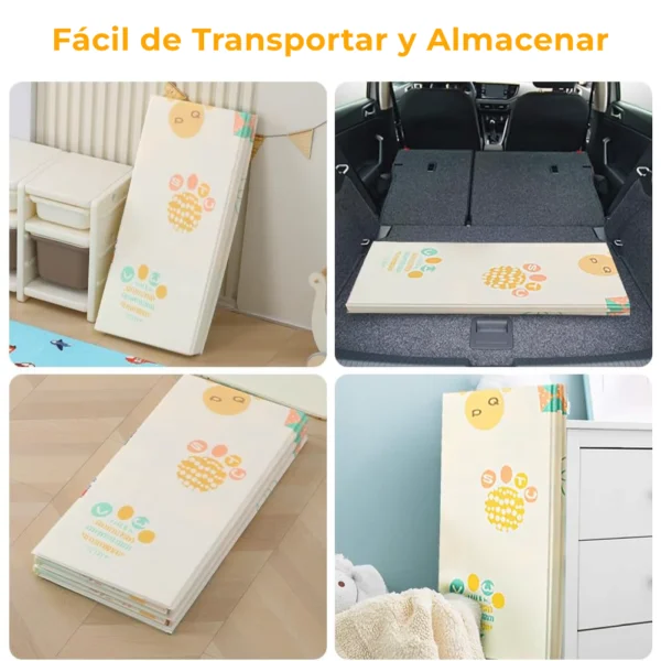 Alfombra Antigolpes Bebe Reversible OSOS-HUELLAS 200×180 cm y 1 cm Grosor