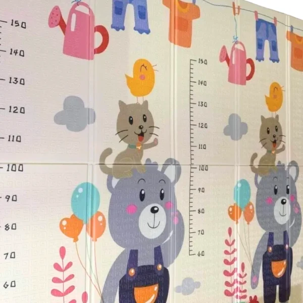 Alfombra Antigolpes Bebe Reversible OSO GATITO- CIUDAD 200×180 cm y 1,5 cm Grosor