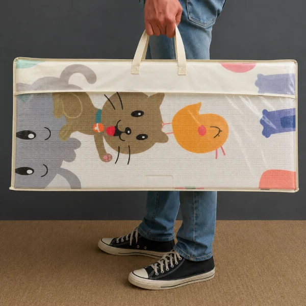Alfombra Antigolpes Bebe Reversible OSO GATITO- CIUDAD 200×180 cm y 1,5 cm Grosor