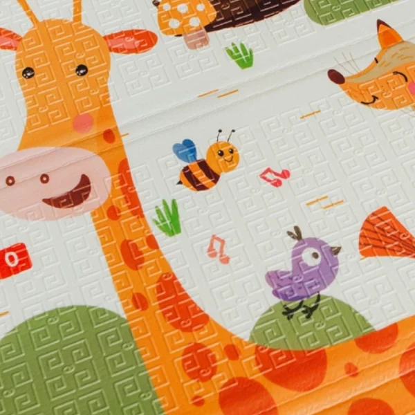 EX007 OSA LEYENDO Y JIRAFA 8 Alfombra Antigolpes Bebe Reversible OSA LEYENDO- JIRAFA 180×120 cm y 0,8 cm Grosor