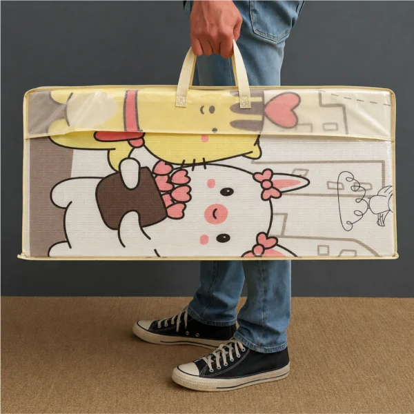 Alfombra Antigolpes Bebe Reversible OSOS-HUELLAS 180×120 cm y 0,8 cm Grosor