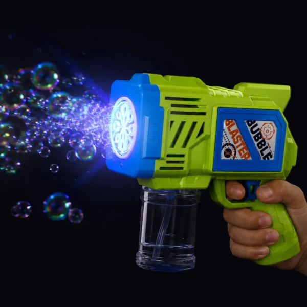 Pistola Lanza Burbujas Automática Con Luz y Sonido
