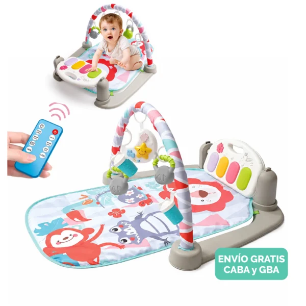 Gimnasio Buho Bluetooth 1 Gimnasio para Bebés Premium con Control Remoto, Piano, Sonidos y Proyector