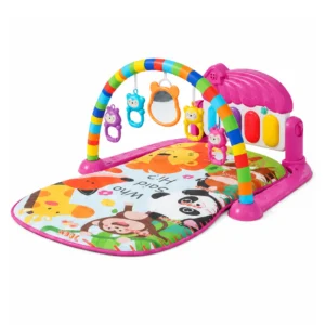 Gimnasio para Bebés Casita Musical Fucsia con Piano, Sonajeros y Luz