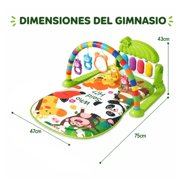 Gimnasio para Bebés Casita Musical Verde con Piano, Sonajeros y Luz