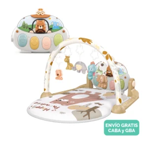 Gimnasio para Bebés Premium Montessori Didáctico con Piano, Luz y Bluetooth