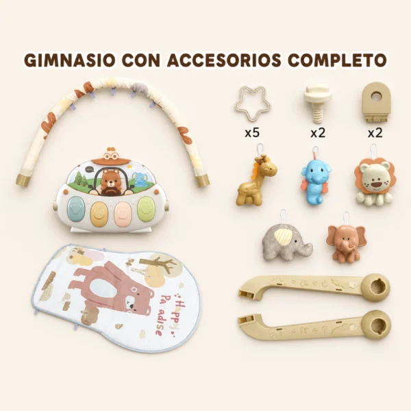 Gimnasio para Bebés Premium Montessori Didáctico con Piano, Luz y Bluetooth Gimnasio para Bebés Premium Montessori Didáctico con Piano, Luz y Bluetooth