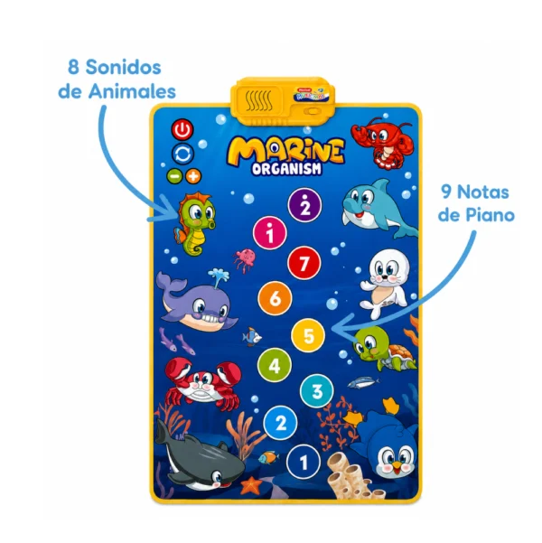 Alfombra Musical Didáctica OCEANO con Sonidos Interactivos 63 x 43 cm