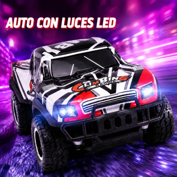Auto 4x4 a Control Remoto Todoterreno con Luces LED