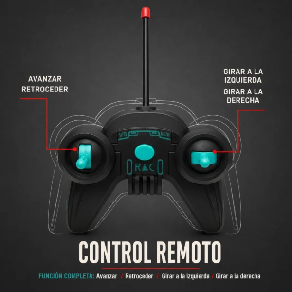 Auto 4x4 a Control Remoto Todoterreno con Luces LED