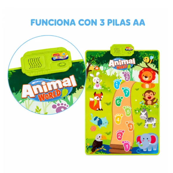 Mesa de trabajo 7 Alfombra Musical Didáctica ZOOLOGICO con Sonidos Interactivos 63 x 43 cm