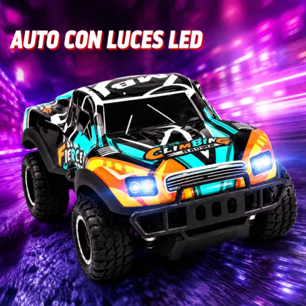 Auto 4x4 a Control Remoto Todoterreno con Luces LED