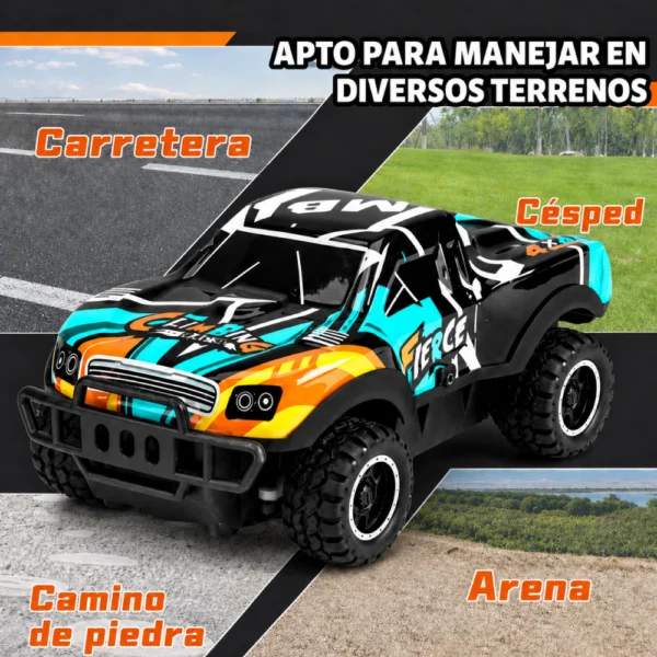 Auto 4x4 a Control Remoto Todoterreno con Luces LED